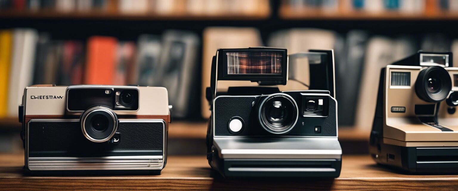 Variety of instant camera types