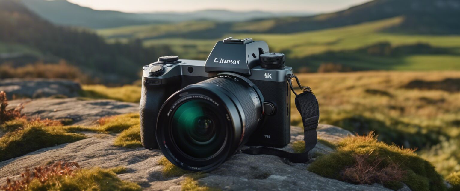 Mirrorless camera in use